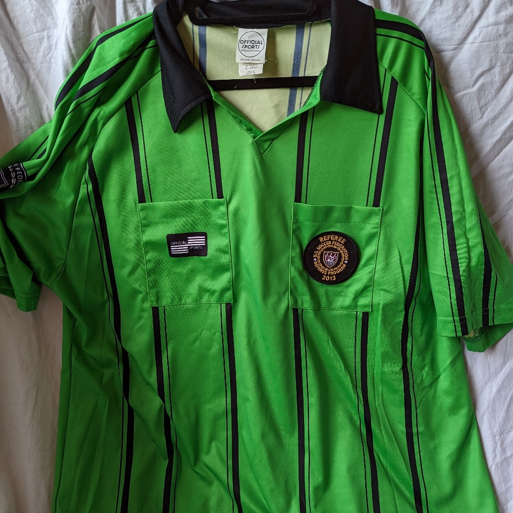 US Soccer Federation Referee Uniform- 2013- GREEN Made In USA - Picture 2 of 5